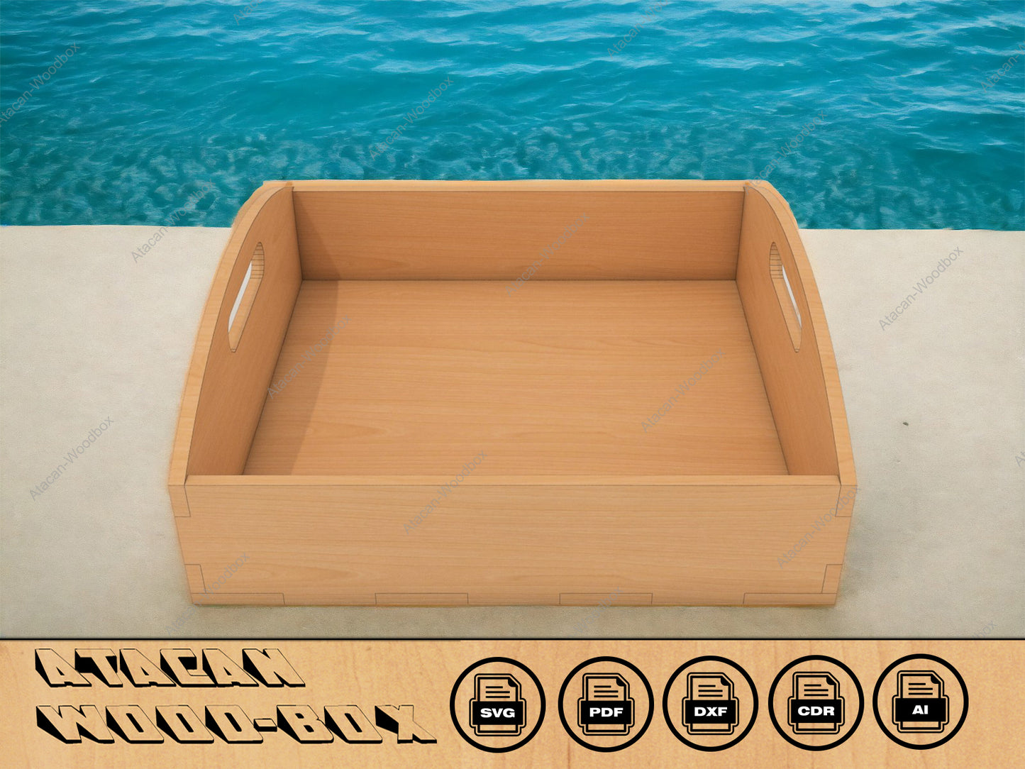 Different Thickness Tray laser cut SVG files, laser cut pattern, Instant download 073