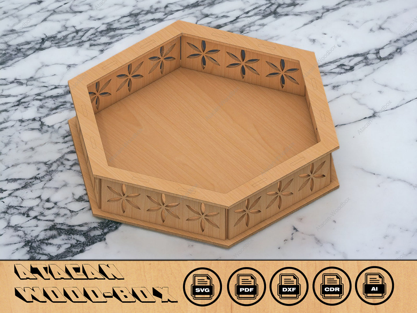 Tray SVG Files, 3mm, 4mm, 5mm, 6mm laser cut files, glowforge file 106