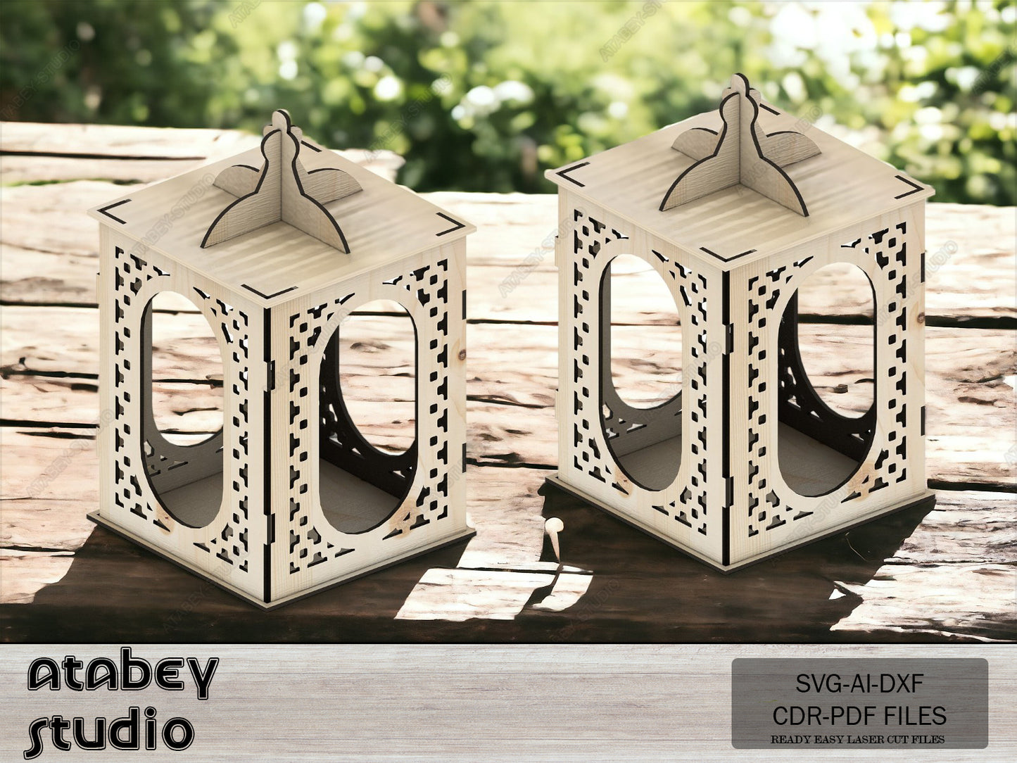 Vector Cut Plans for Lantern Tealight Holders - Plywood Laser Cutting Templates 601
