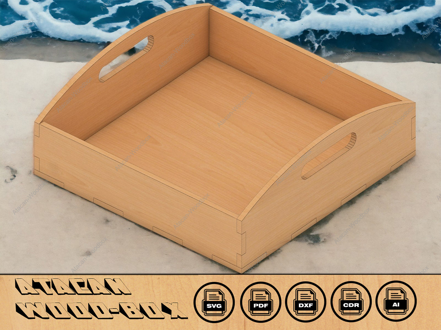 Different Thickness Tray laser cut SVG files, laser cut pattern, Instant download 073