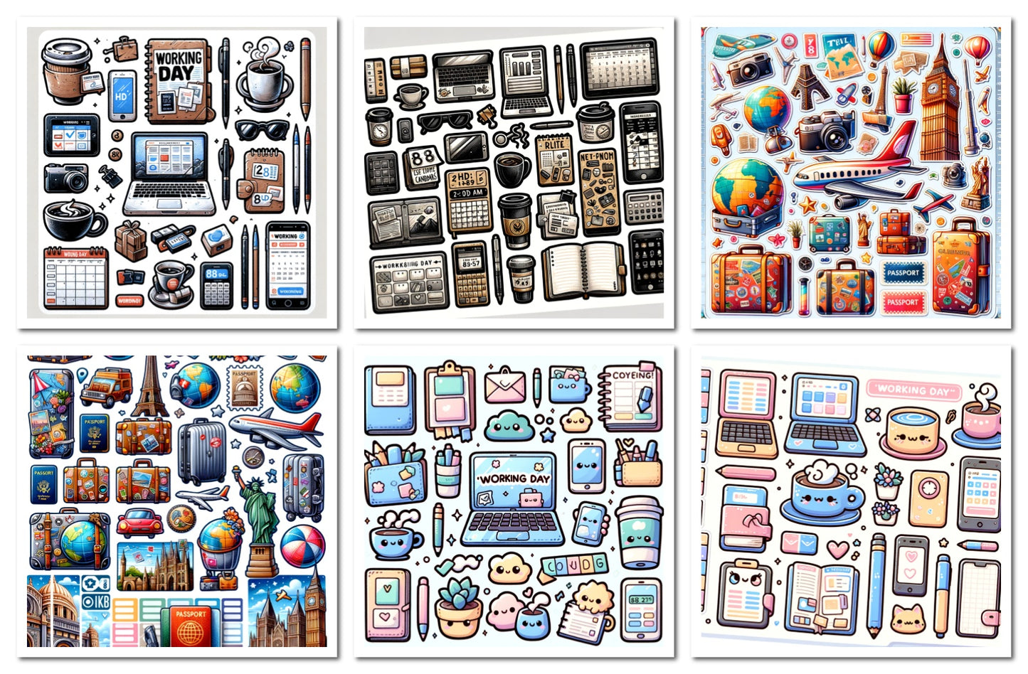 ChatGPT Prompts for Planner Sticker Graphics - MidJourney Mastery 380