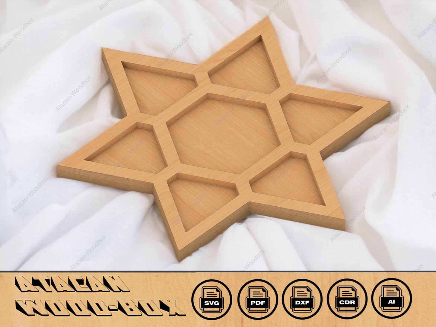 Star Charcuterie, Cheese board, Laser Ready SVG file, Cutting Templates 086