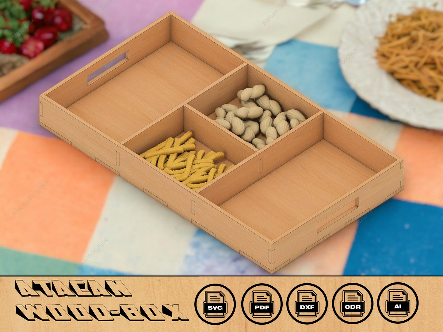 Different Thickness Tray laser cut SVG files, laser cut pattern, Instant download 080