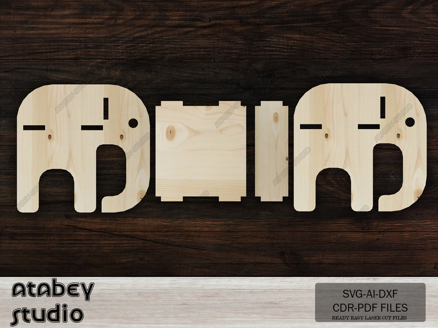 Plywood Mini Chair and Table Decor - Vector Plan for Dollhouse Furniture, Wood Laser Cut Files 098