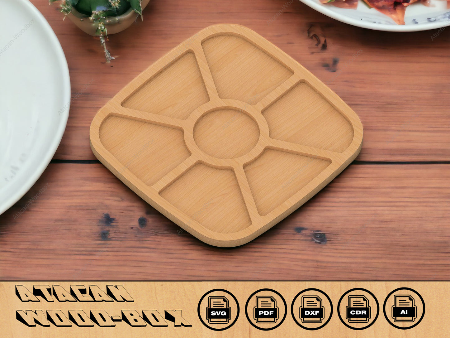 Charcuterie Board Svg template - Laser Cut Files - Glowforge digital download 082
