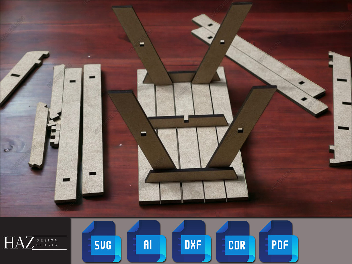Compact Picnic Table Plans - Easy-to-Assemble Laser Cut Design Files 258