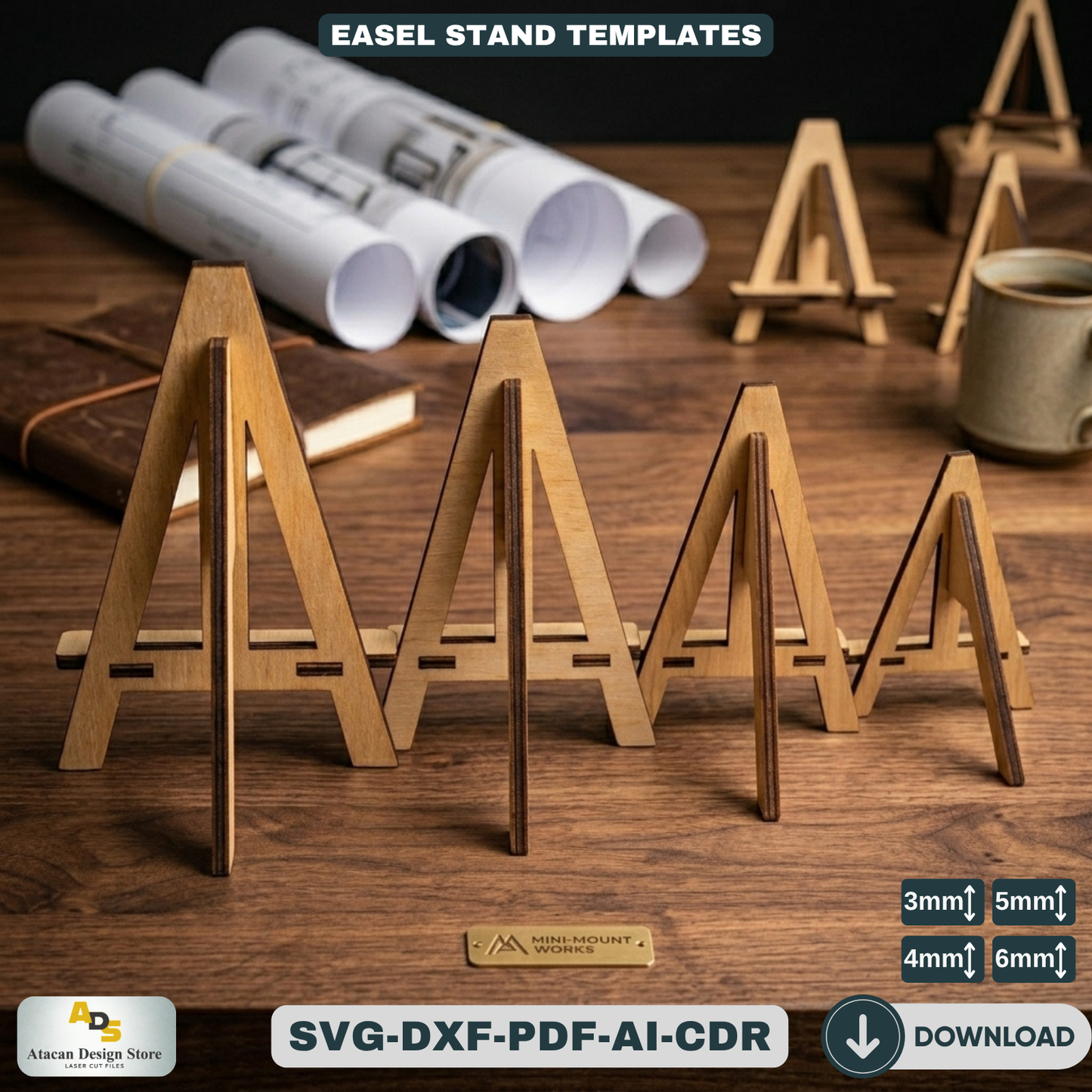 Art Display Picture Frame Holders / Canvas Easel Stands / Art Displays 433