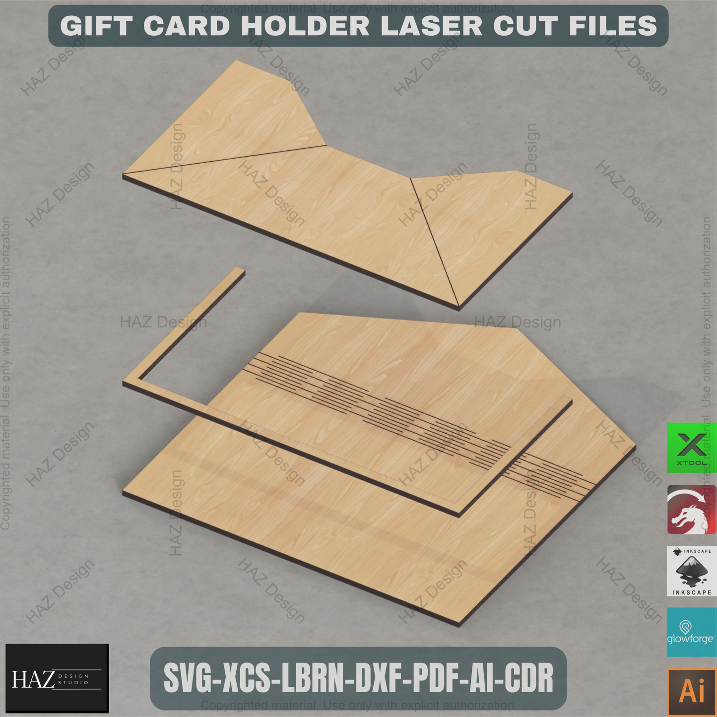 Creative Laser Cut Gift Card Box Files, Multi-Design Money Pocket Template, Instant DIY Project for Laser Crafters Description: