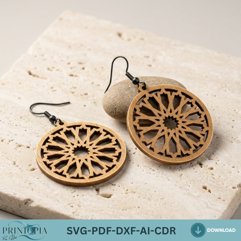 Wooden Earring Geometric Jewelry Templates Boho Wood Earring Bundle Jewel Designs DIY Gifts