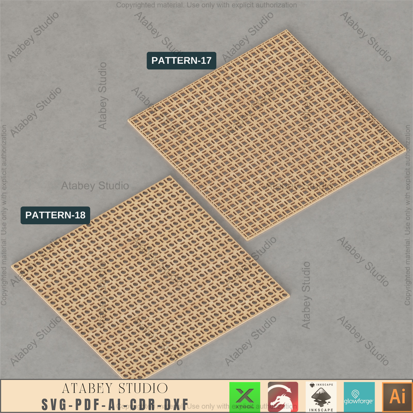 Boho Rattan Weaving Patterns Bundle • 18 Laser Cut Cane Designs for Furniture Upcycle • Glowforge Xtool Decor Files 615