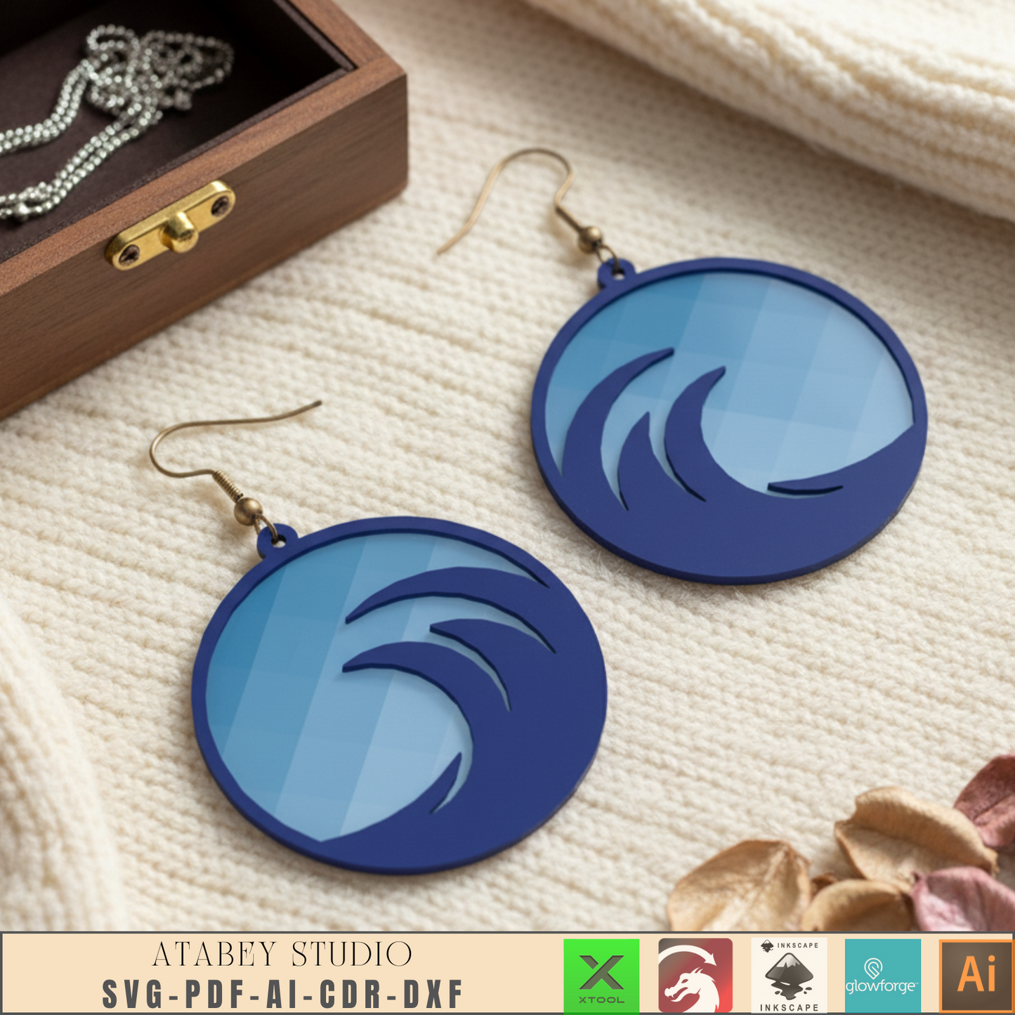 Laser Cut Earring SVG Bundle: Unique Wood Earring Designs, DIY Jewelry Kit, Digital Download for Crafting & Gifts 954