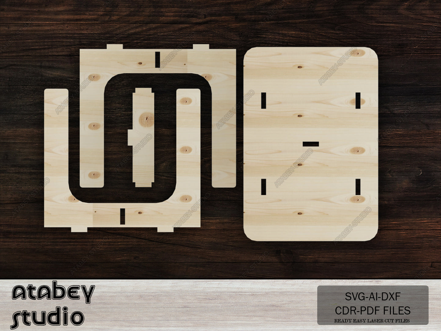 Wooden Table and Chair Miniature Set - Laser Cut Plywood Toy Model for DIY Projects 097