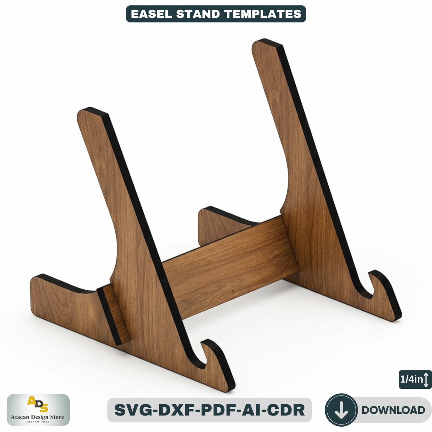 Art Display Easel Stand - Wood Picture Frame Holder 078