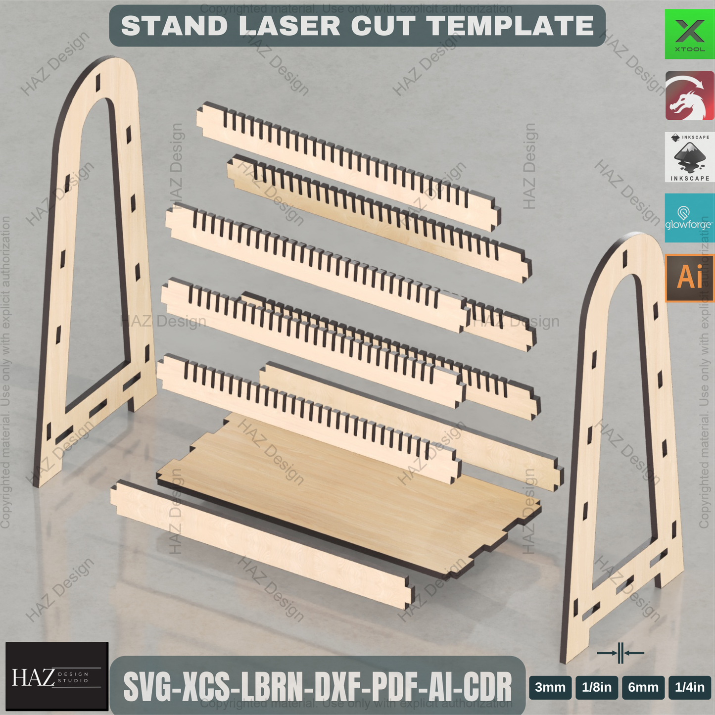 Laser Cut Jewelry Stand Template | DIY Earring & Necklace Holder, Craft Display,DIY Tiered Jewelry Display | Laser Cut Stand Files for Craft Fairs & Vendors 450