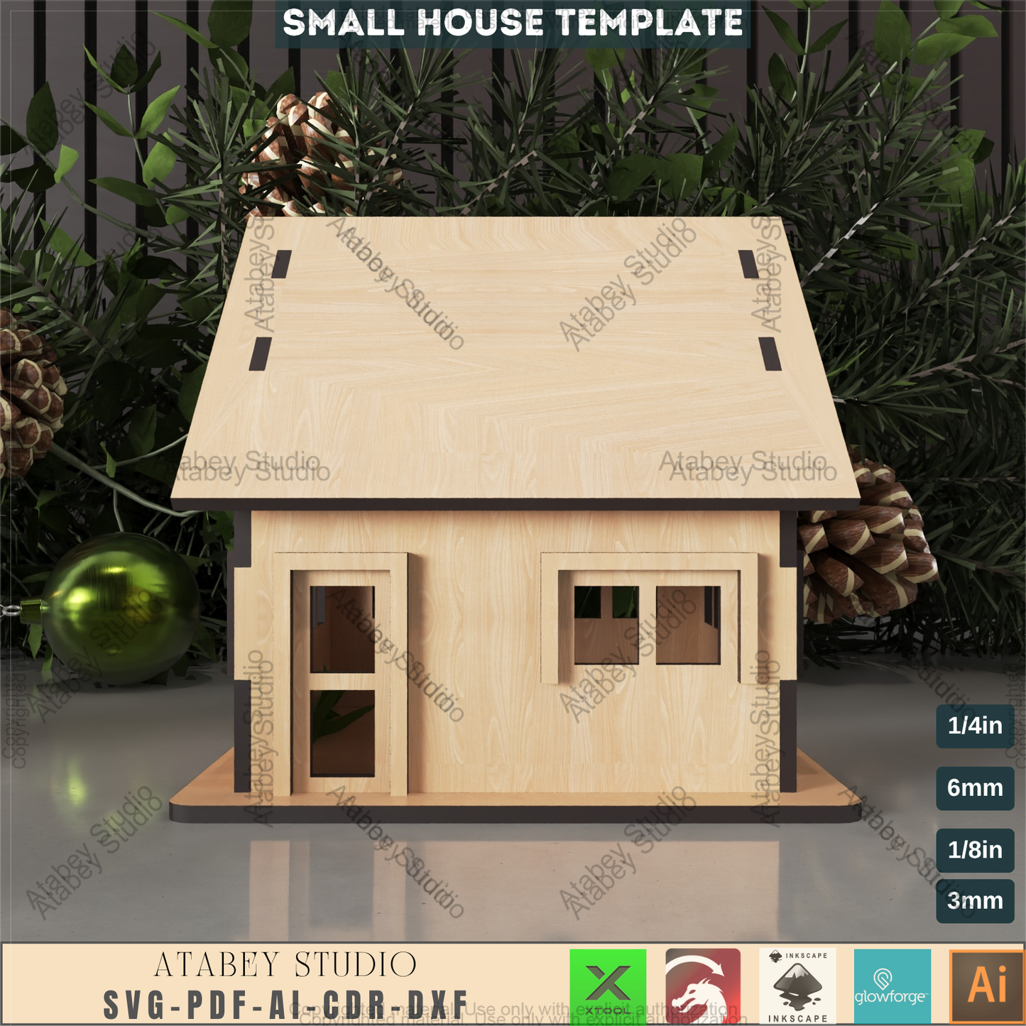 Build a Dollhouse Laser File, Wooden Miniature Project for Laser Cutters, DIY Model Home Plan