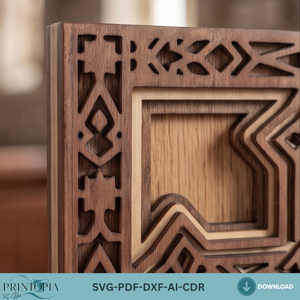 Christian Cross Laser Cut Template, Multi Layer Wooden Cross Design, Religious Home Decor