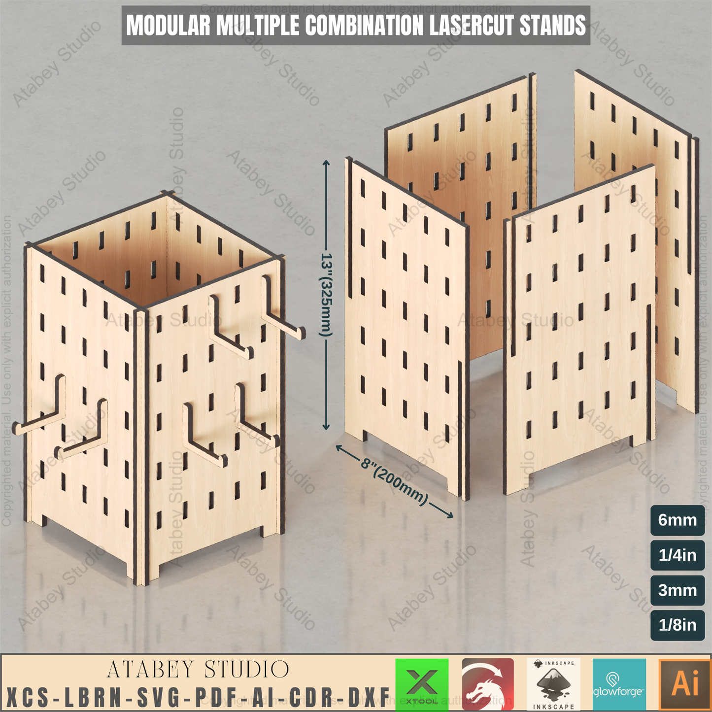 Versatile Laser Cut Display System: Modular Stand Files for Products & Crafts 935