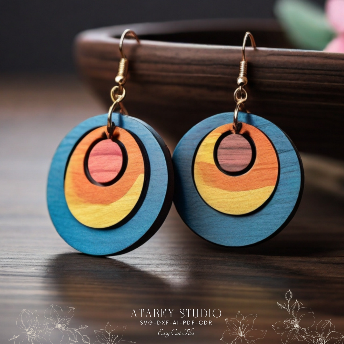 Vibrant Rainbow Earring Designs - Laser Cut Jewelry Files for DIY Projects 860