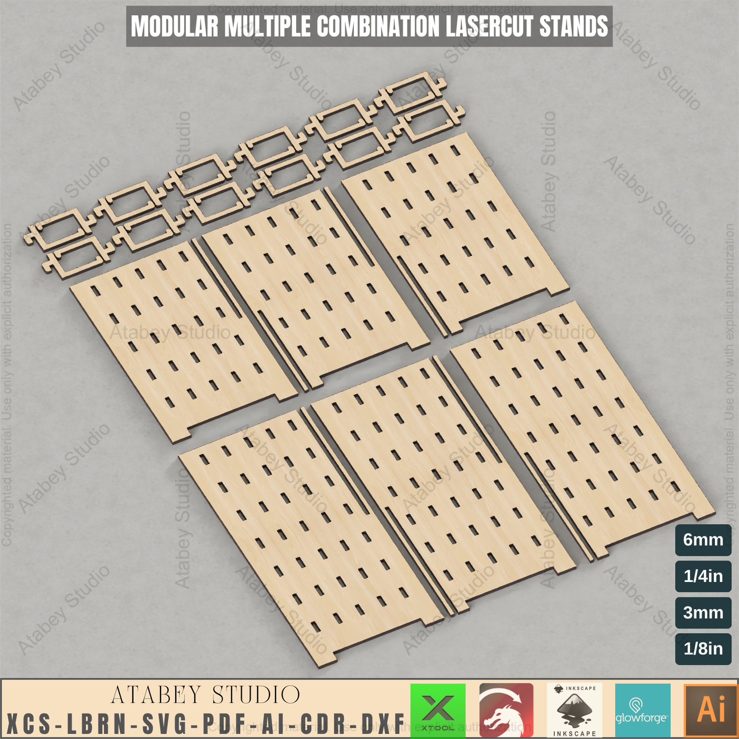 Versatile Laser Cut Display System: Modular Stand Files for Products & Crafts 935