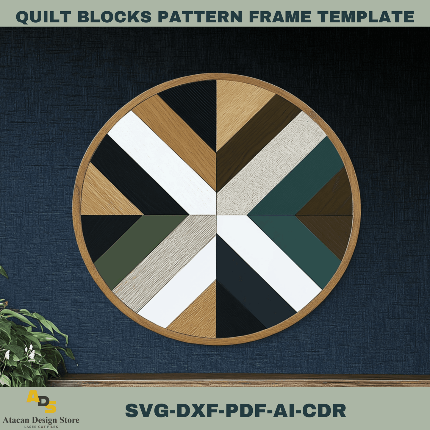 Modern Quilt Block Pattern Bundle for Laser Cutting – Unique Geometric Designs for Wood & Acrylic Crafts 750
