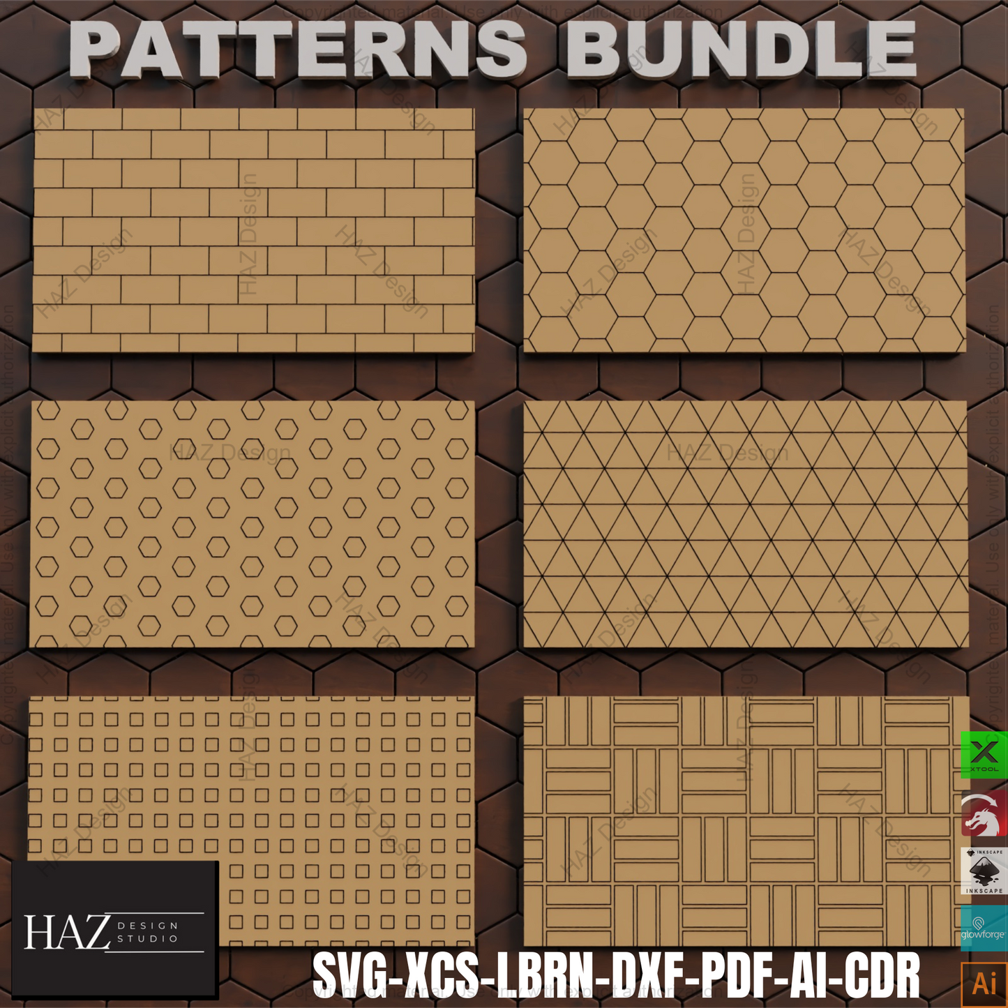Geometric Pattern Bundle: Seamless Art for Laser Cutting & Engraving,Versatile Pattern Designs: Perfect for Laser Cutters and Engravers! 402