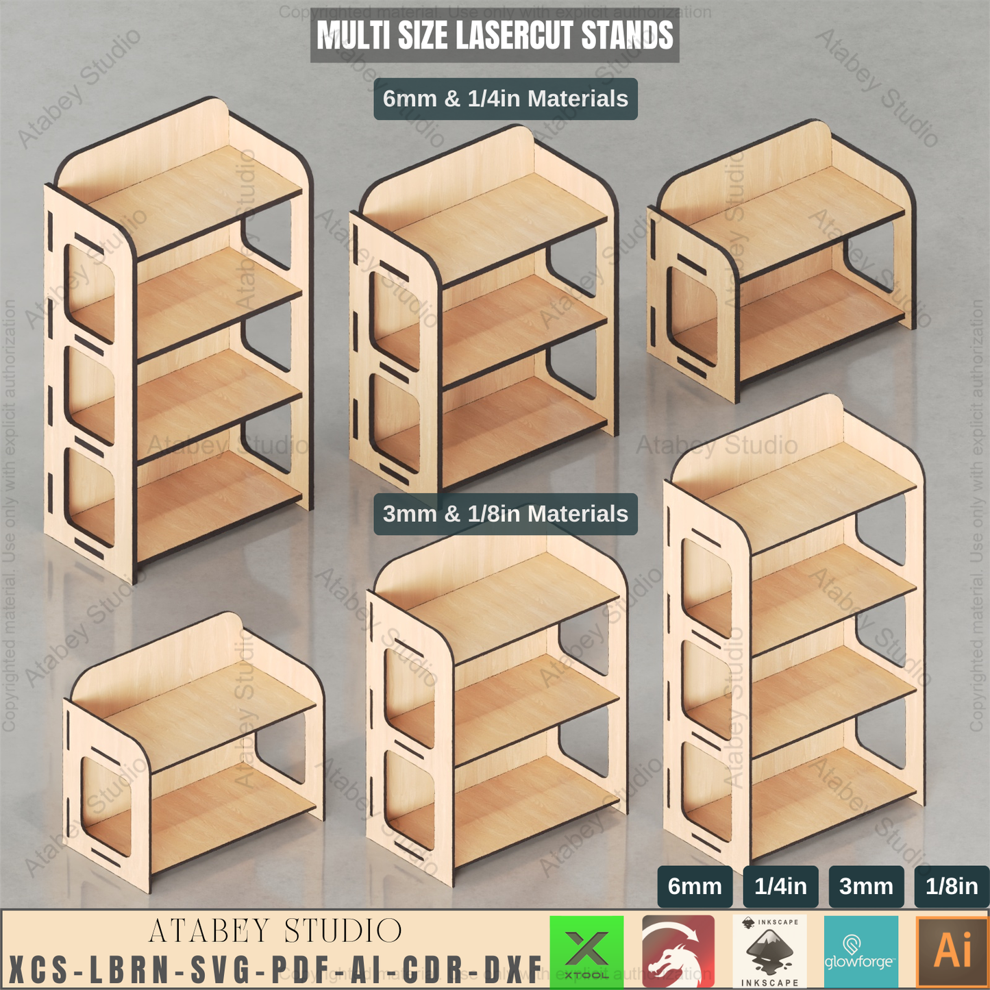 Laser Cut Tiered Display Stands | Multi-Size for Craft Fairs & Retail 936