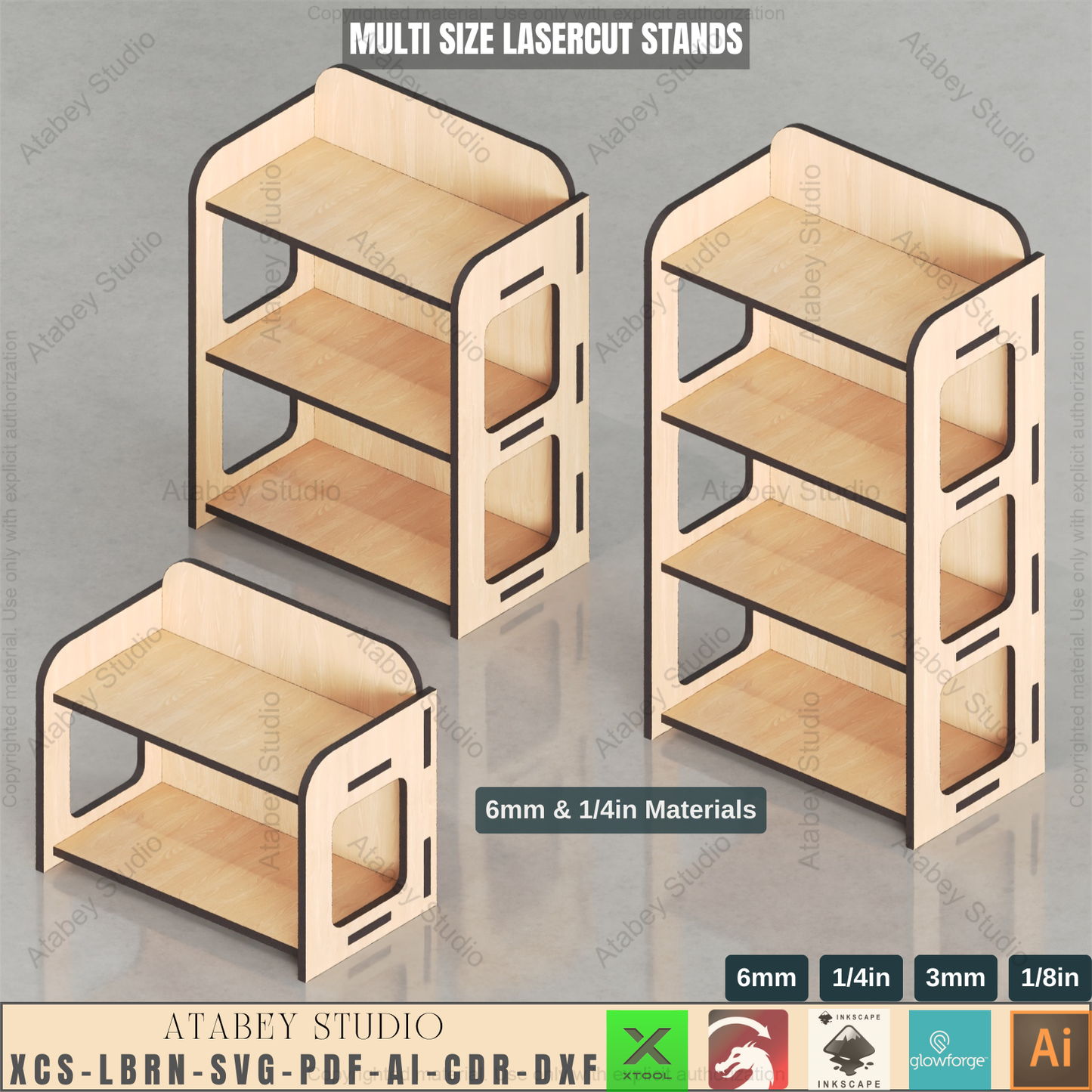 Laser Cut Tiered Display Stands | Multi-Size for Craft Fairs & Retail 936