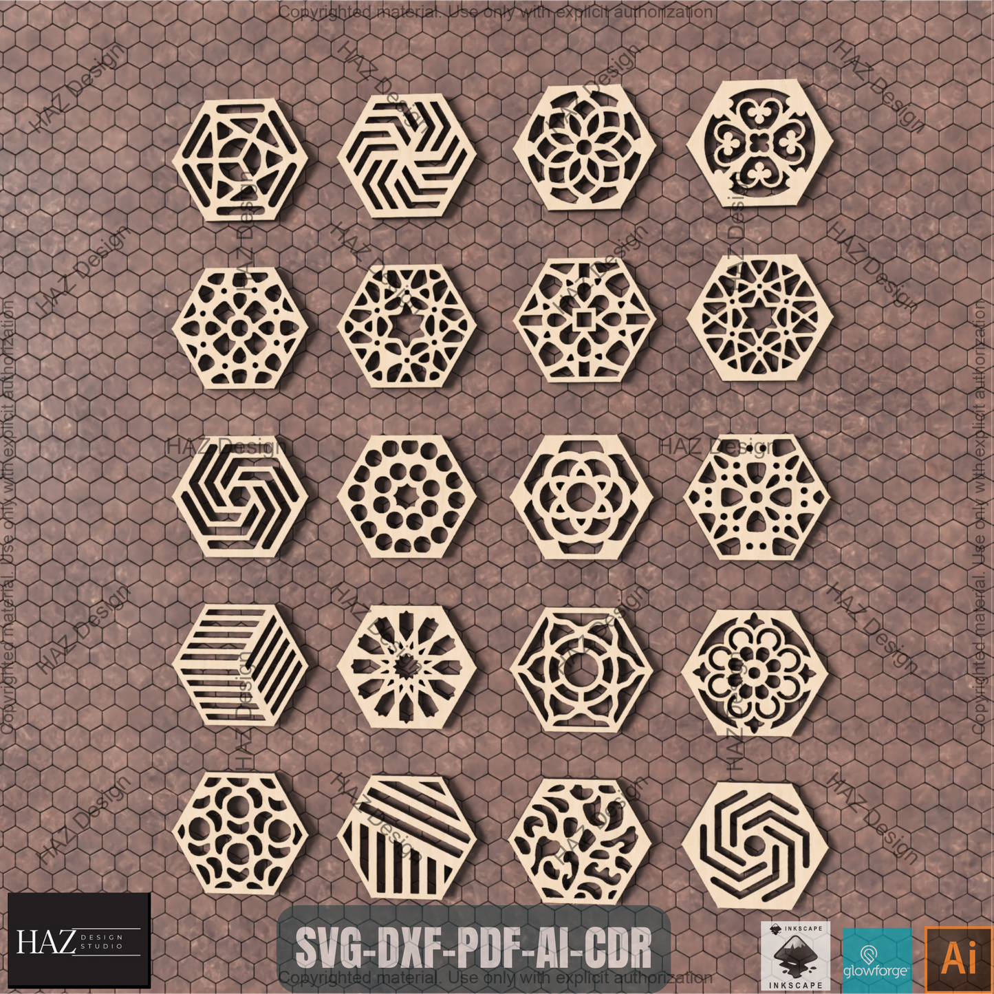 Ultimate 120 Geometric Patterns Collection for Laser Cutting Projects, Symmetrical Design Templates Craft Bundle 460