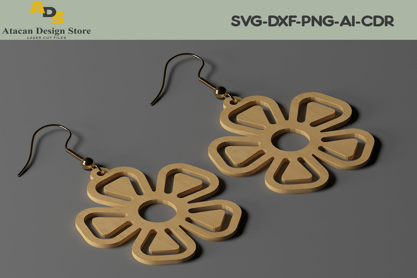 Earring Jewelry Set Glowforge Cricut Pendants laser cut | SVG, DXF, CDR ADS216