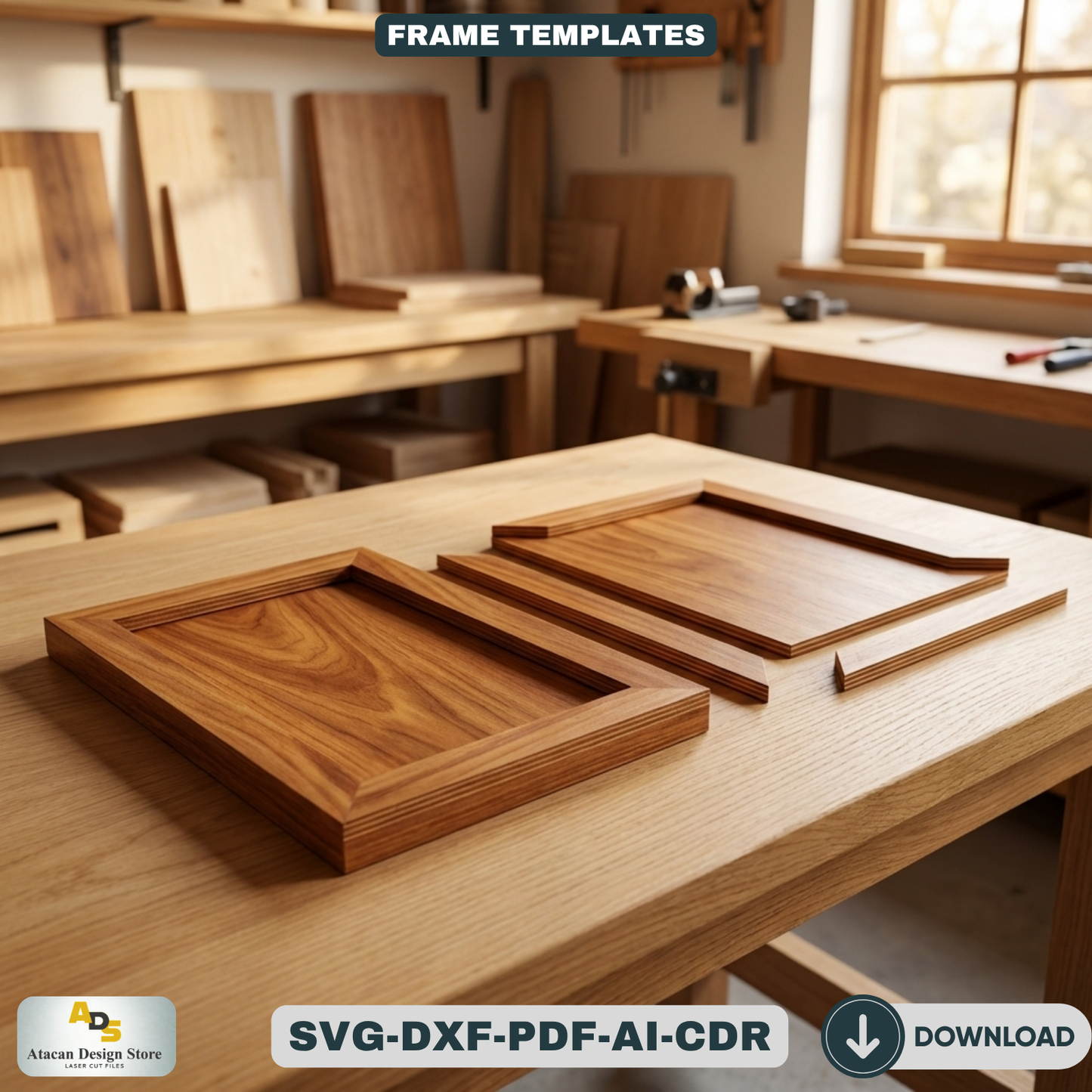 Picture Frame Laser Cut Files Wood Photo Frame Templates Various Sizes 456