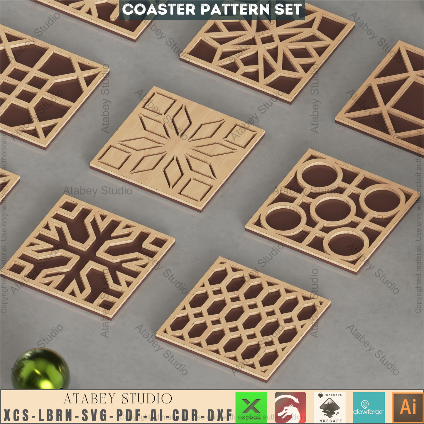 Barn Quilt Block SVG Bundle, Layered Wood Art Files for Glowforge & Xtool, Modern Farmhouse Decor, DIY Geometric Wall Art Patterns 946