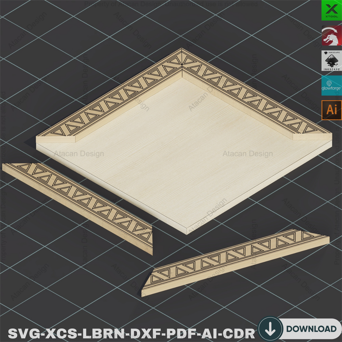 Photo Frame Laser Cut: SVG, 2 Styles, 8 Sizes, Xtool Ready,Patterned Frame SVG: Laser Cut Photo Frames, 2 Designs, 8 Sizes 856