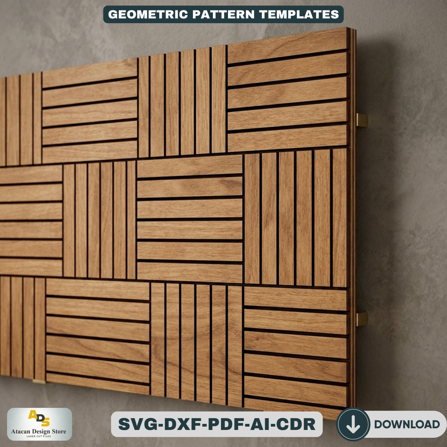Geometric Pattern Templates for Laser Cutting Wood Panels Wall Art Decor Bundle 262