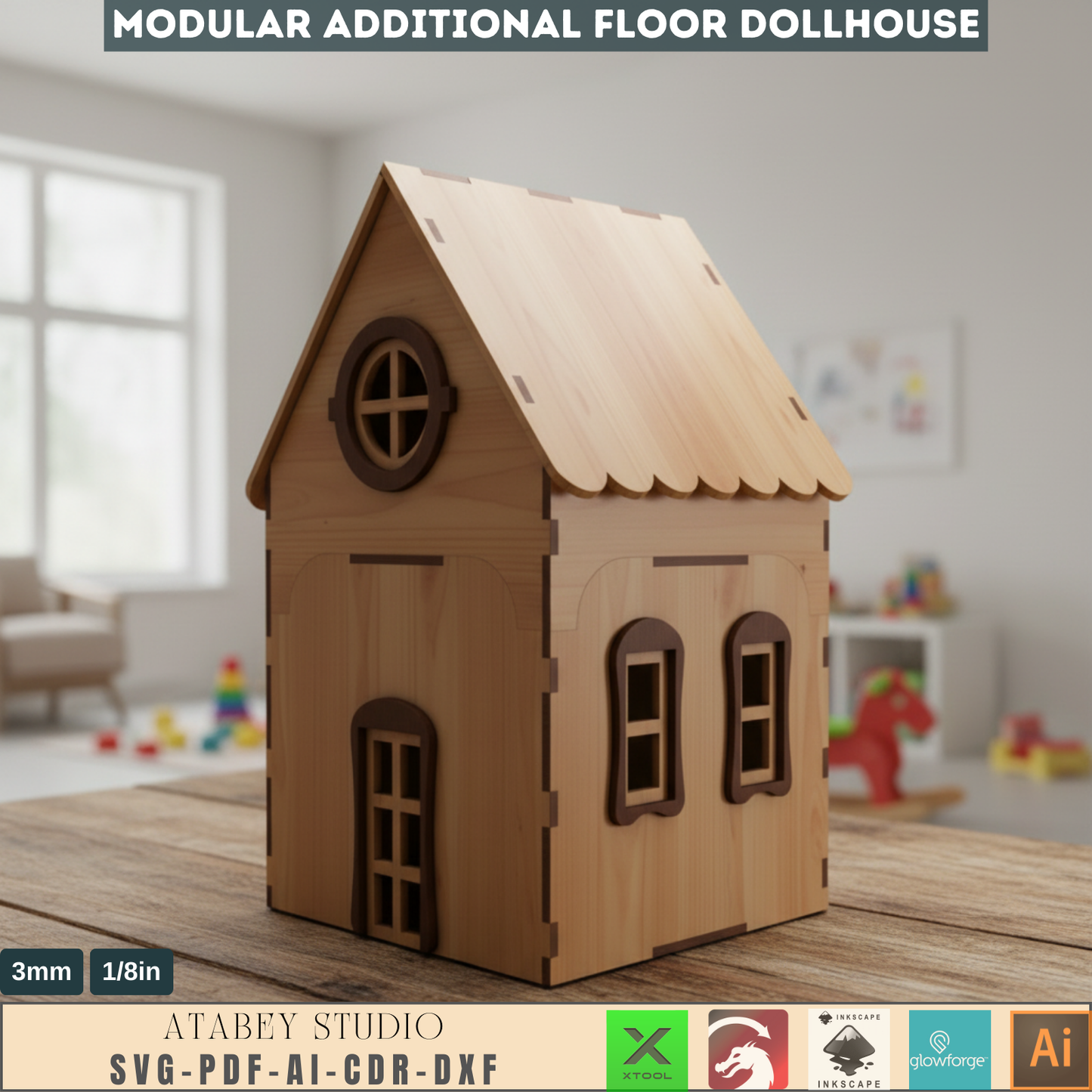 DIY Wooden Dollhouse Model Kit - Mini Home Decor for Creative Kids 596