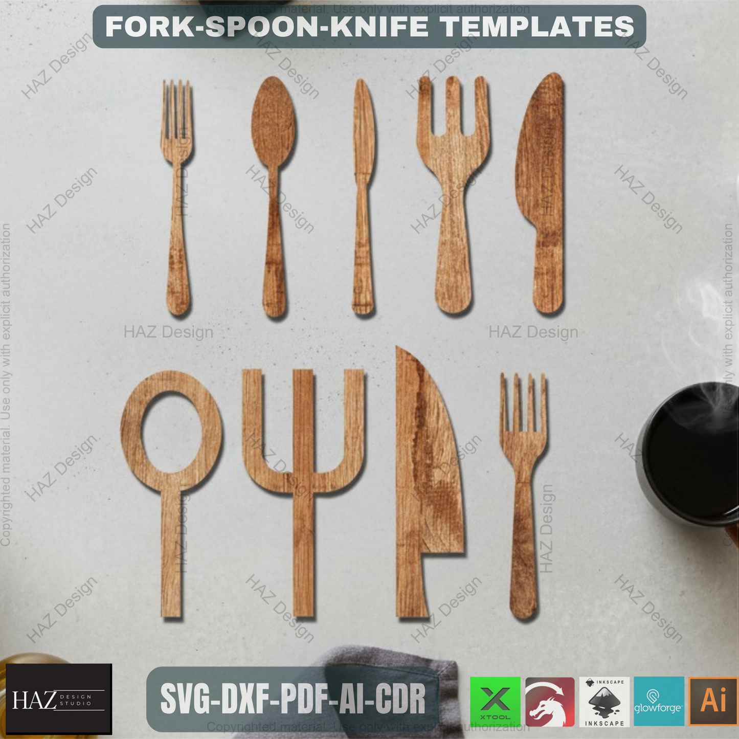 Fork Spoon Knife Kitchen Tools / Kitchen Utensil Set Svg / Fork Svg, Spoon Png / Kitchen Knife Cut File PNG SVG DXF Pdf Ai 162