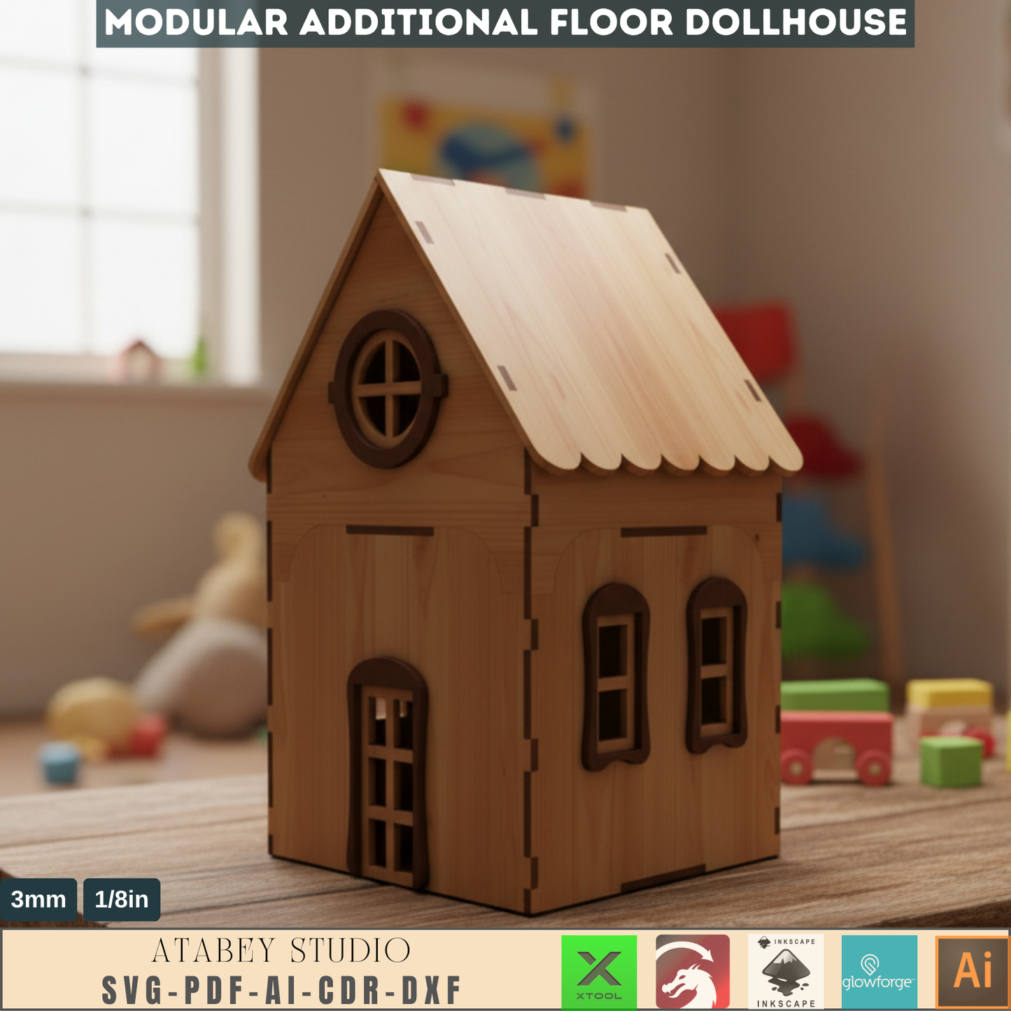 DIY Wooden Dollhouse Model Kit - Mini Home Decor for Creative Kids 596