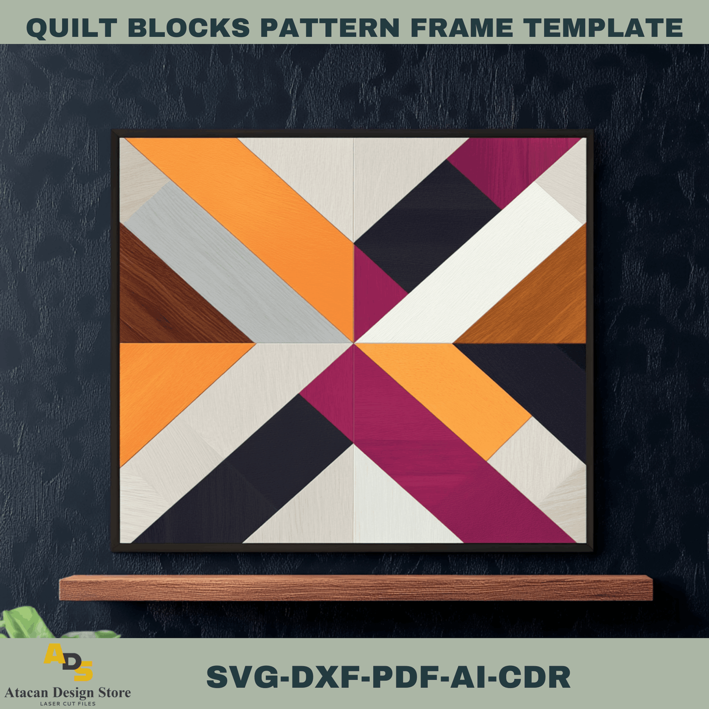 Barn Quilt Block Patterns Bundle for Laser Cutting – Perfect for Rustic & Modern Decor Projects 751