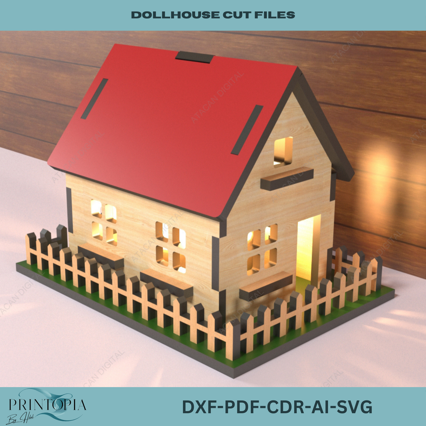 Dollhouse Laser Cut File Bundle Perfect for Woodworking, DIY Miniature House Projects 131