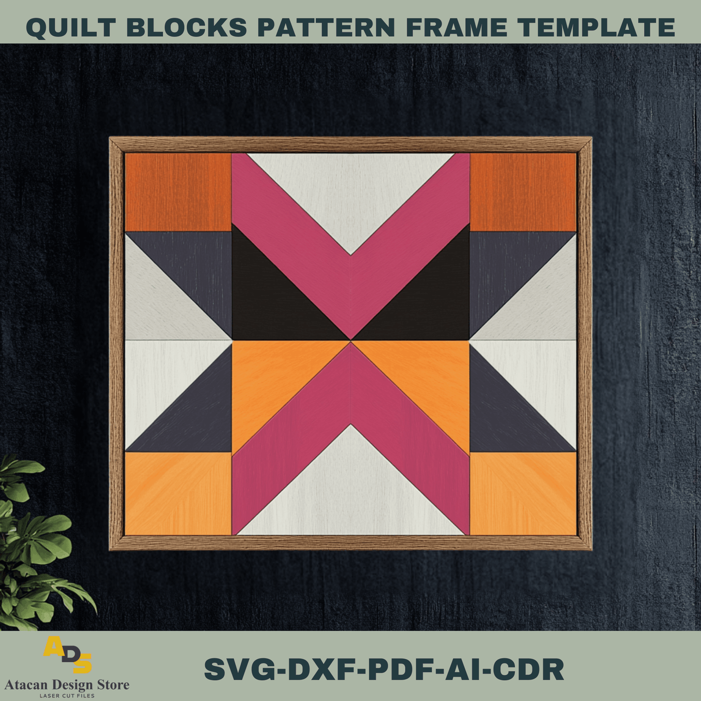 Barn Quilt Block Patterns Bundle for Laser Cutting – Perfect for Rustic & Modern Decor Projects 751