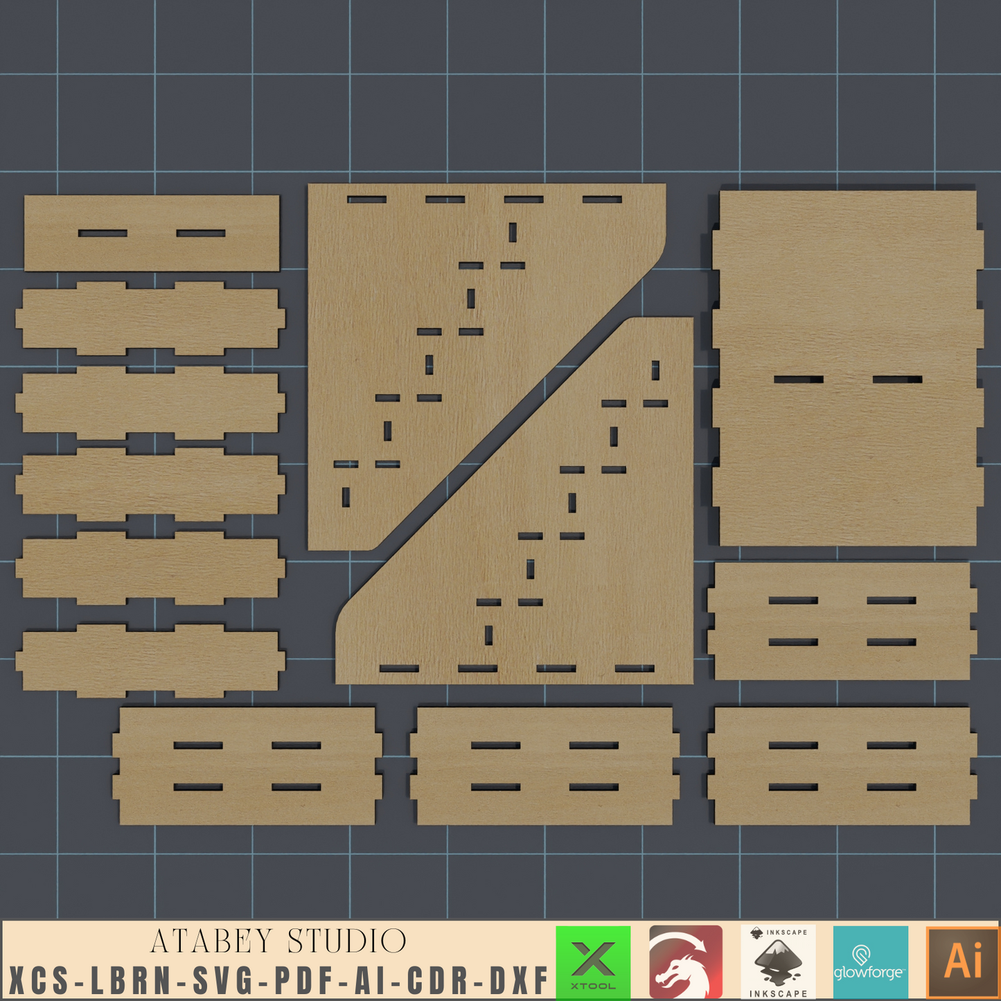 Elevate Your Networking: Laser Cut Wood Business Card Display - Sleek Organizer & SVG File 563