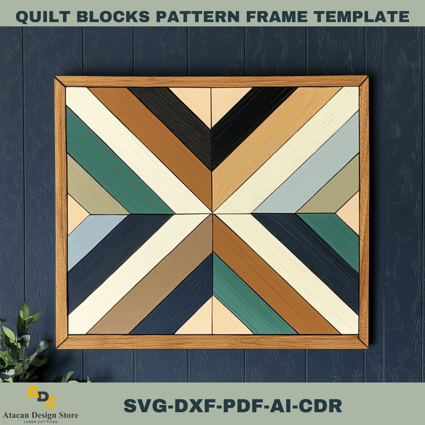 Barn Quilt Block Patterns Bundle for Laser Cutting – Perfect for Rustic & Modern Decor Projects 751