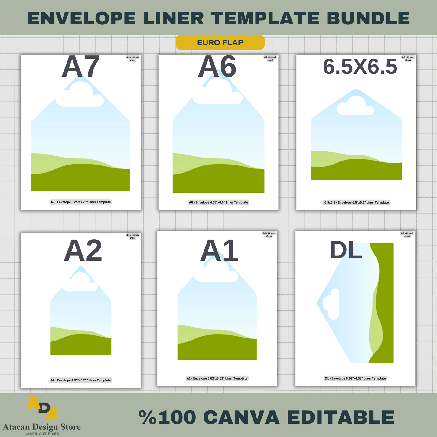 Customizable Envelope Liner Templates: 18 Designs for Any Occasion 739