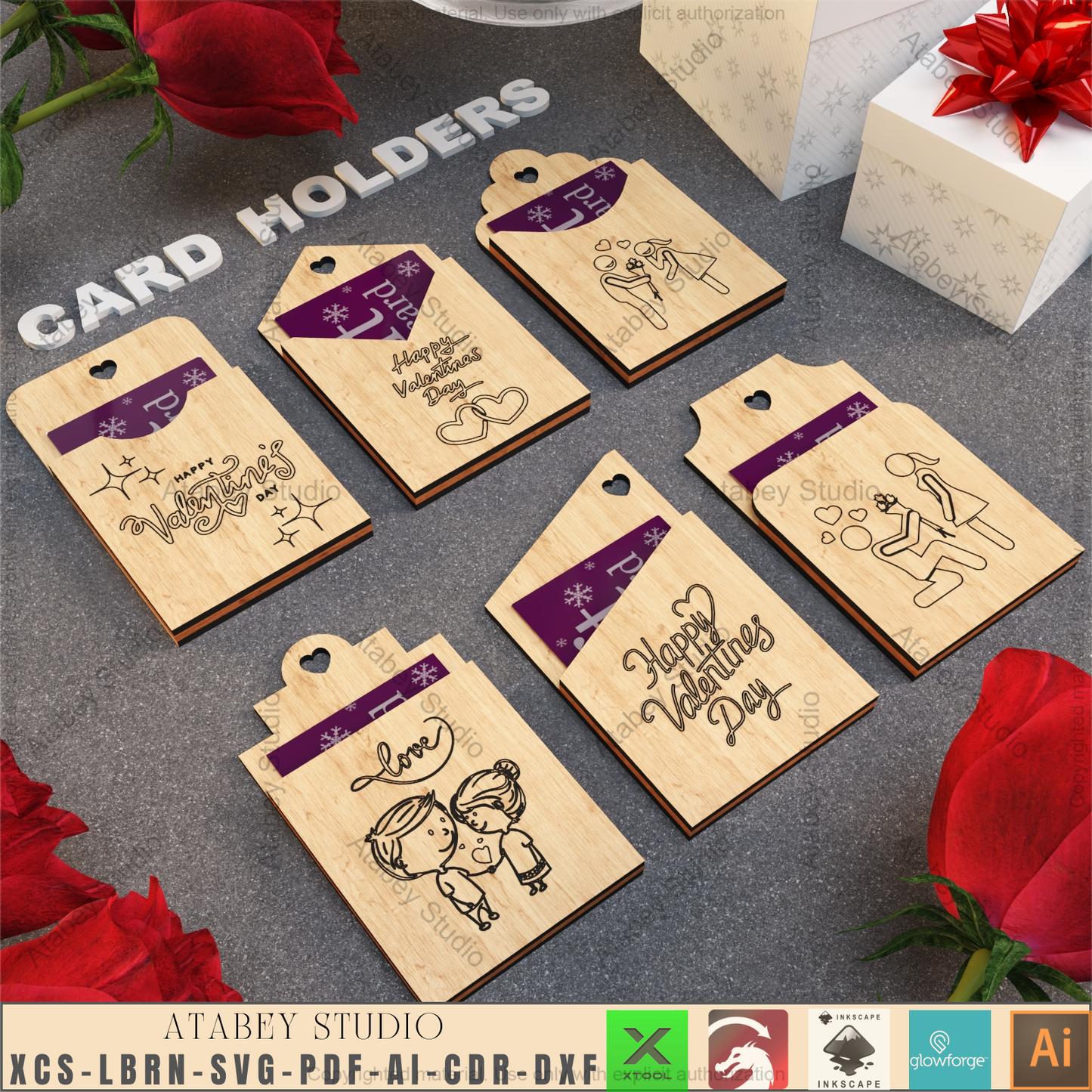 Laser Cut Gift Card Holder - SVG Template, Custom Wooden Design,Custom Wooden Gift Card Holder - Laser Cut Template, All Occasions 929