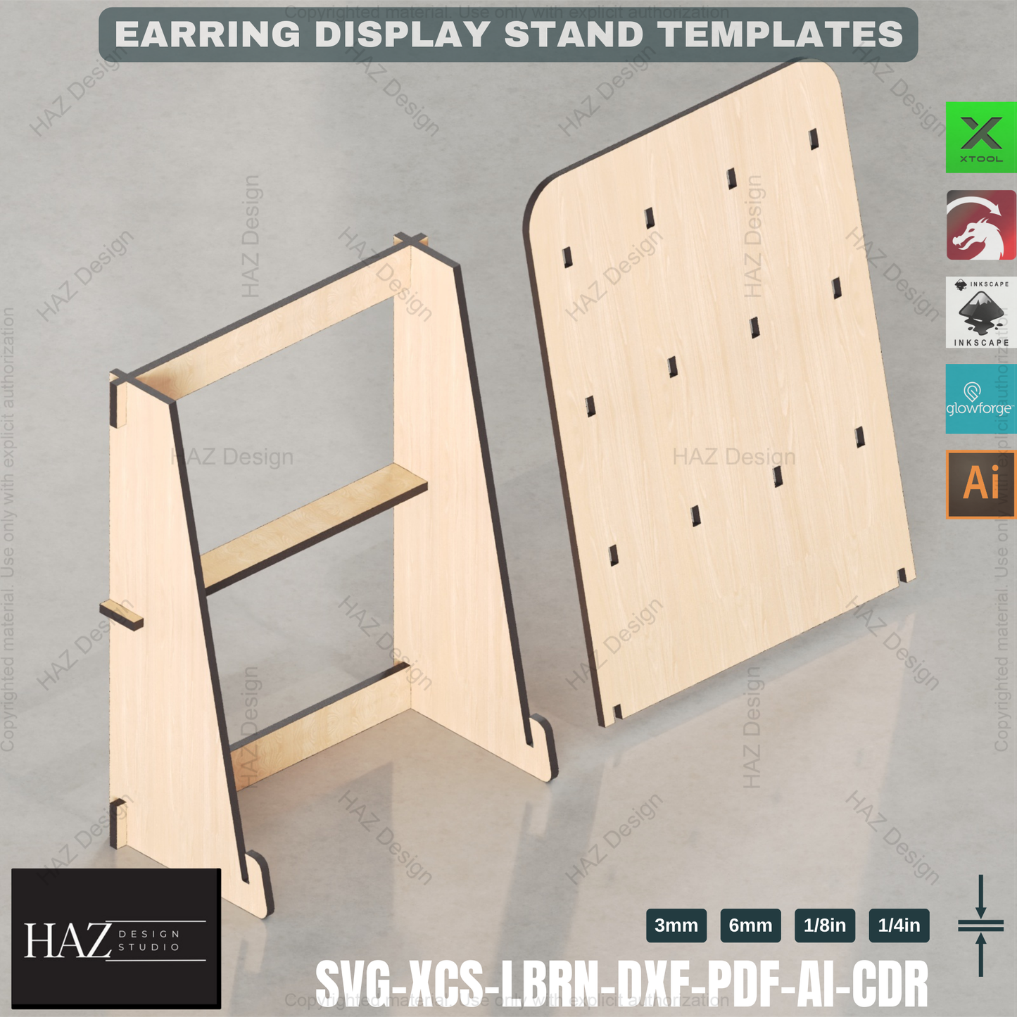 Earring Display Stand: Laser Cut Files for Jewelry Makers 411