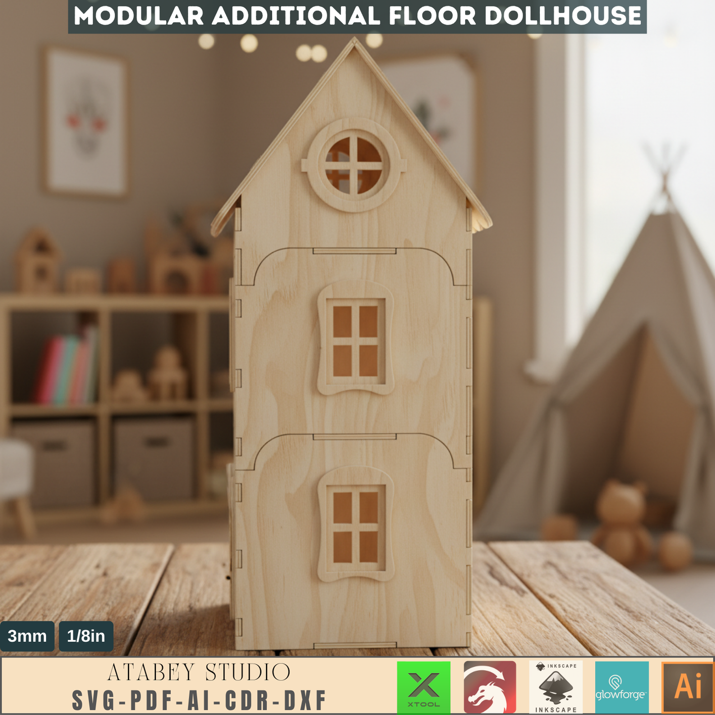 DIY Wooden Dollhouse Model Kit - Mini Home Decor for Creative Kids 596
