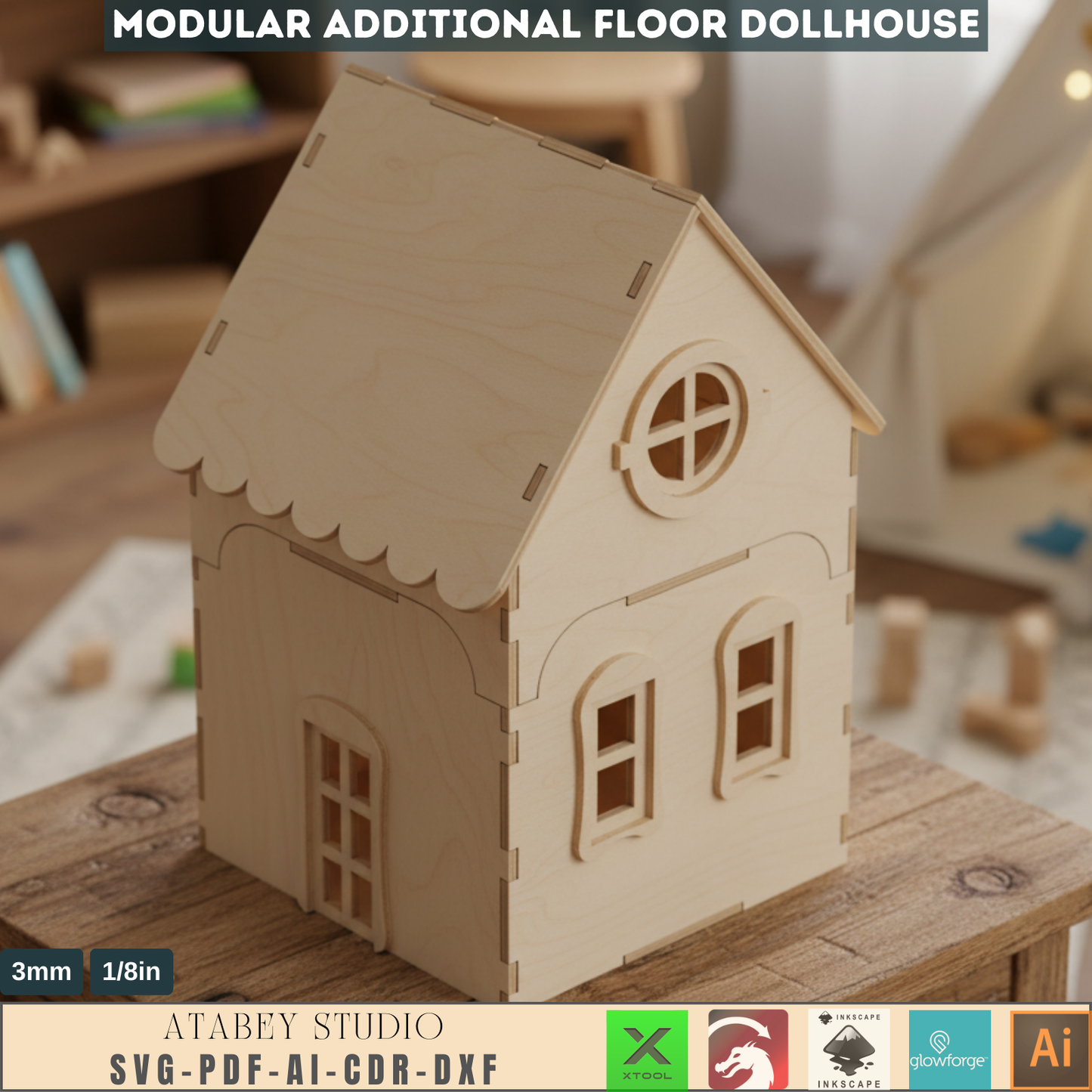 DIY Wooden Dollhouse Model Kit - Mini Home Decor for Creative Kids 596