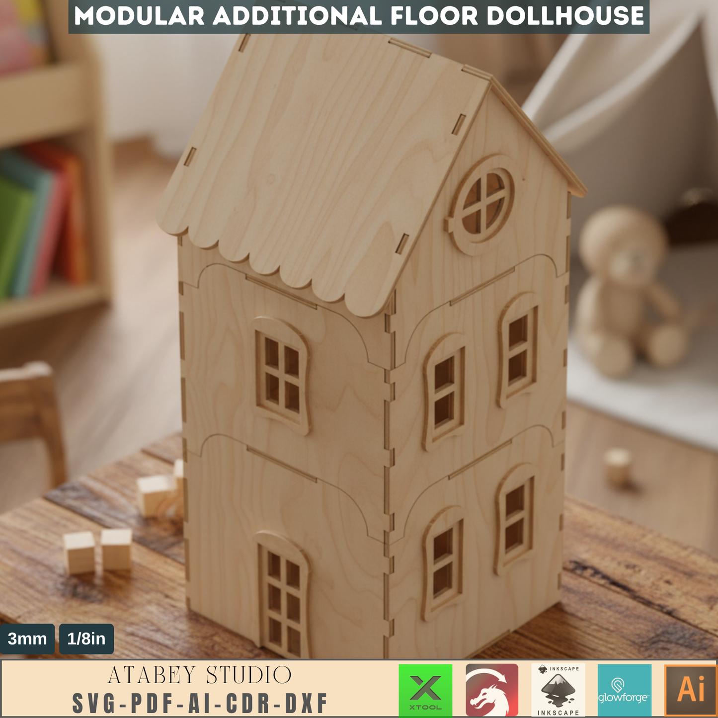 DIY Wooden Dollhouse Model Kit - Mini Home Decor for Creative Kids 596