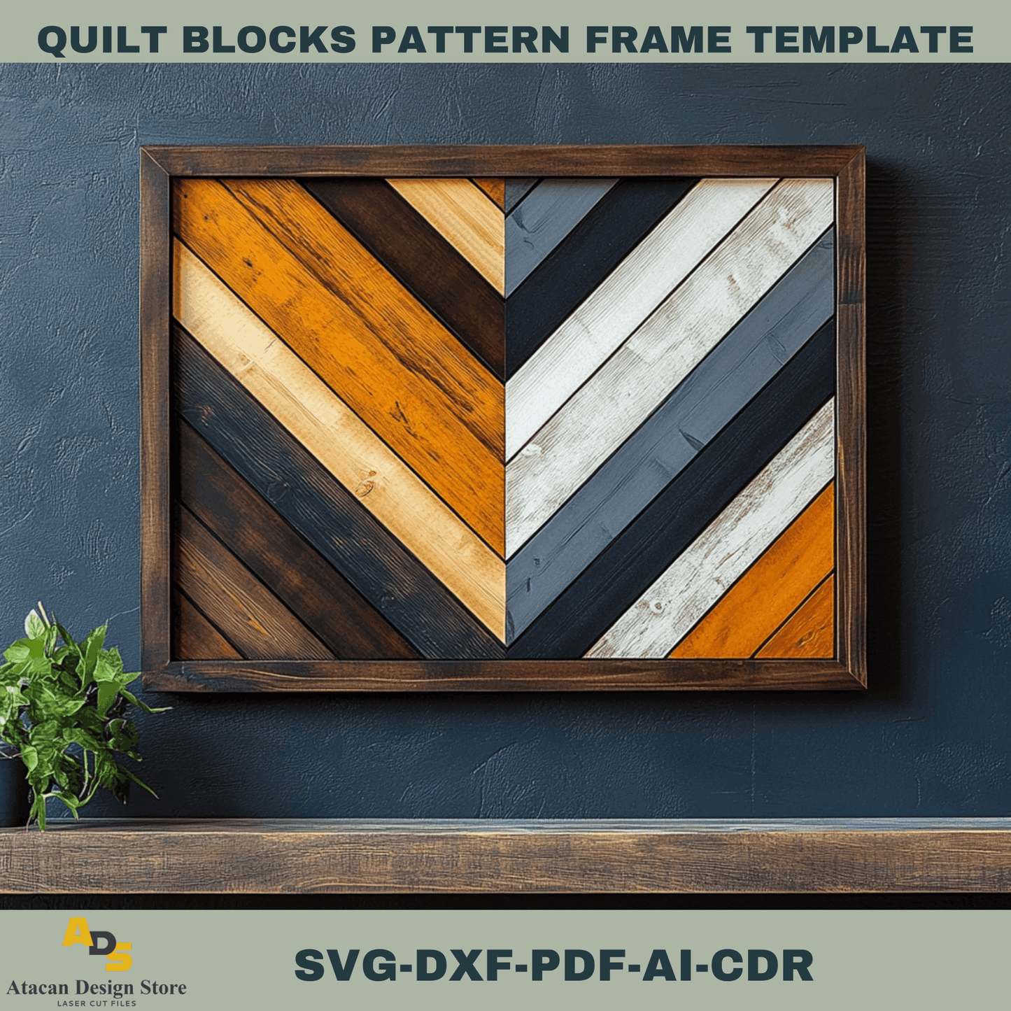 Rustic Quilt Blocks Design Templates for DIY Laser Cutting – Perfect for Wall Art 752