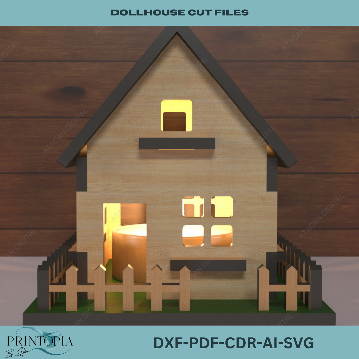 Dollhouse Laser Cut File Bundle Perfect for Woodworking, DIY Miniature House Projects 131