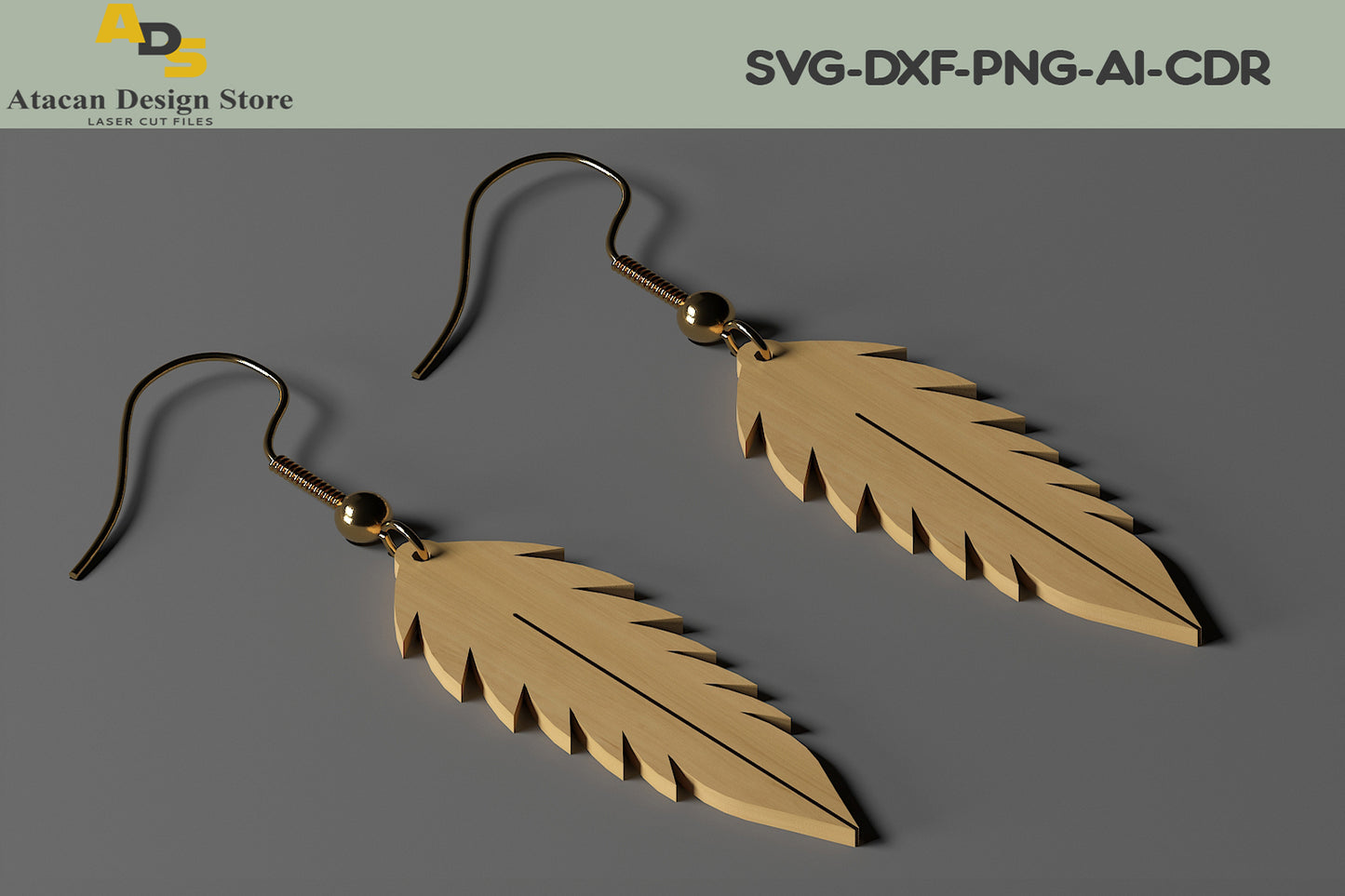 Earring Designs / Glowforge Cricut Jewelry Pendants SVG, DXF, CDR ADS218